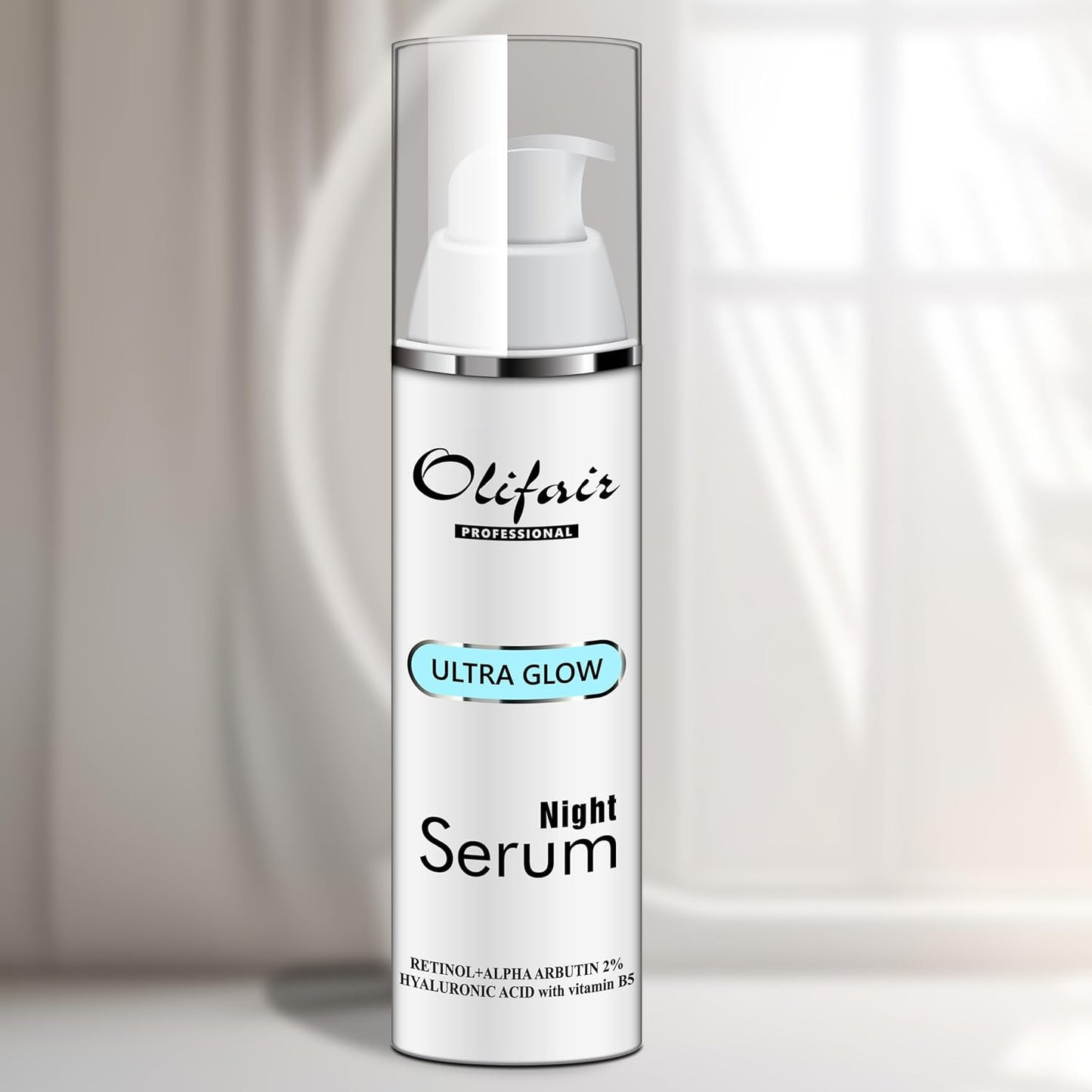 Olifair Ultra Glow Night Serum With Retinol, Alpha Arbutin And Hyaluronic Acid With Vitamin B5 (30 Ml
