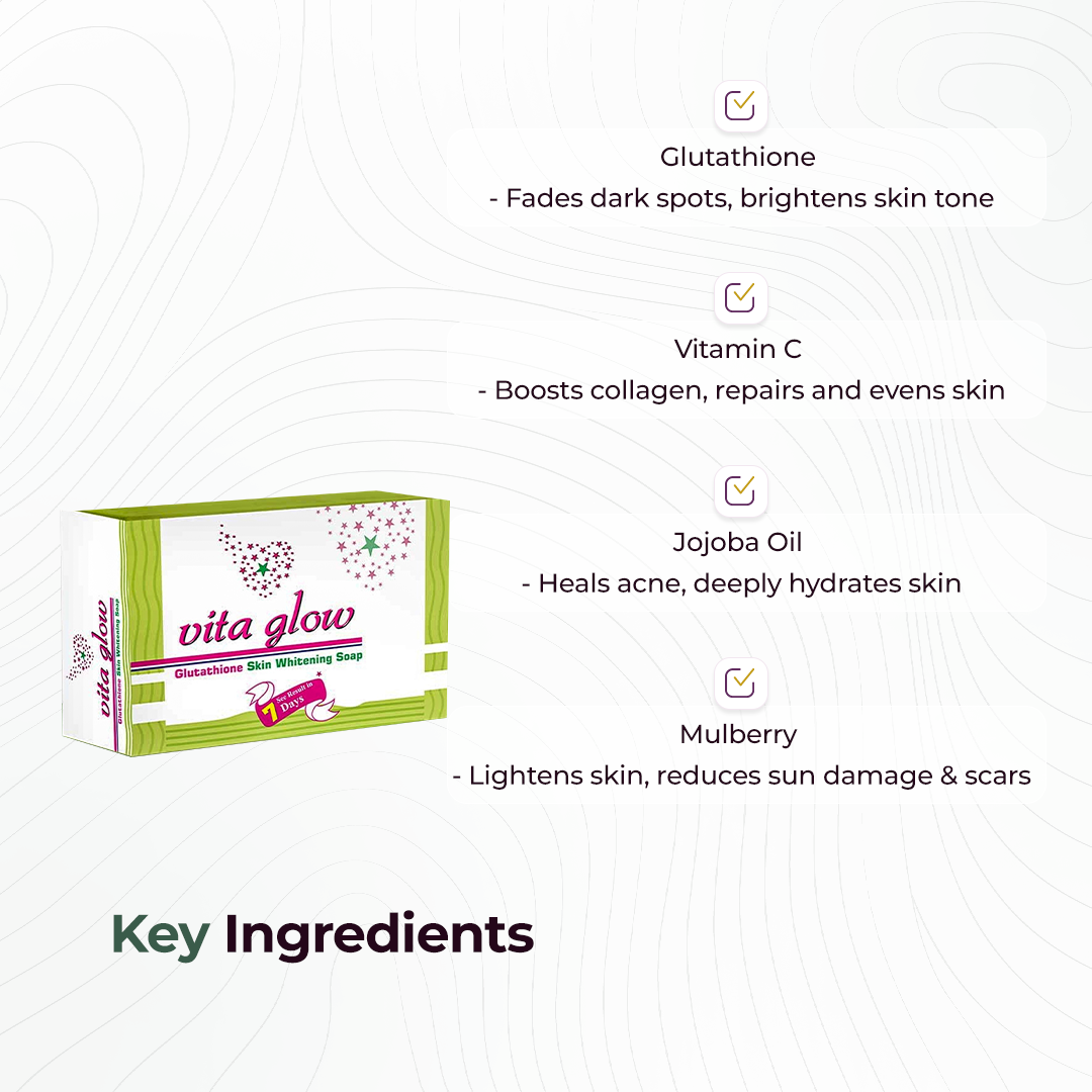 Vita Glow Glutathione Skin Whitening Soap