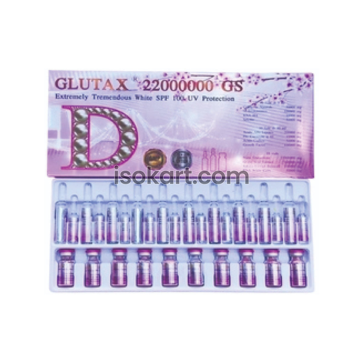 Glutax 22000000gs Extremely Tremendous White Glutathione Injection