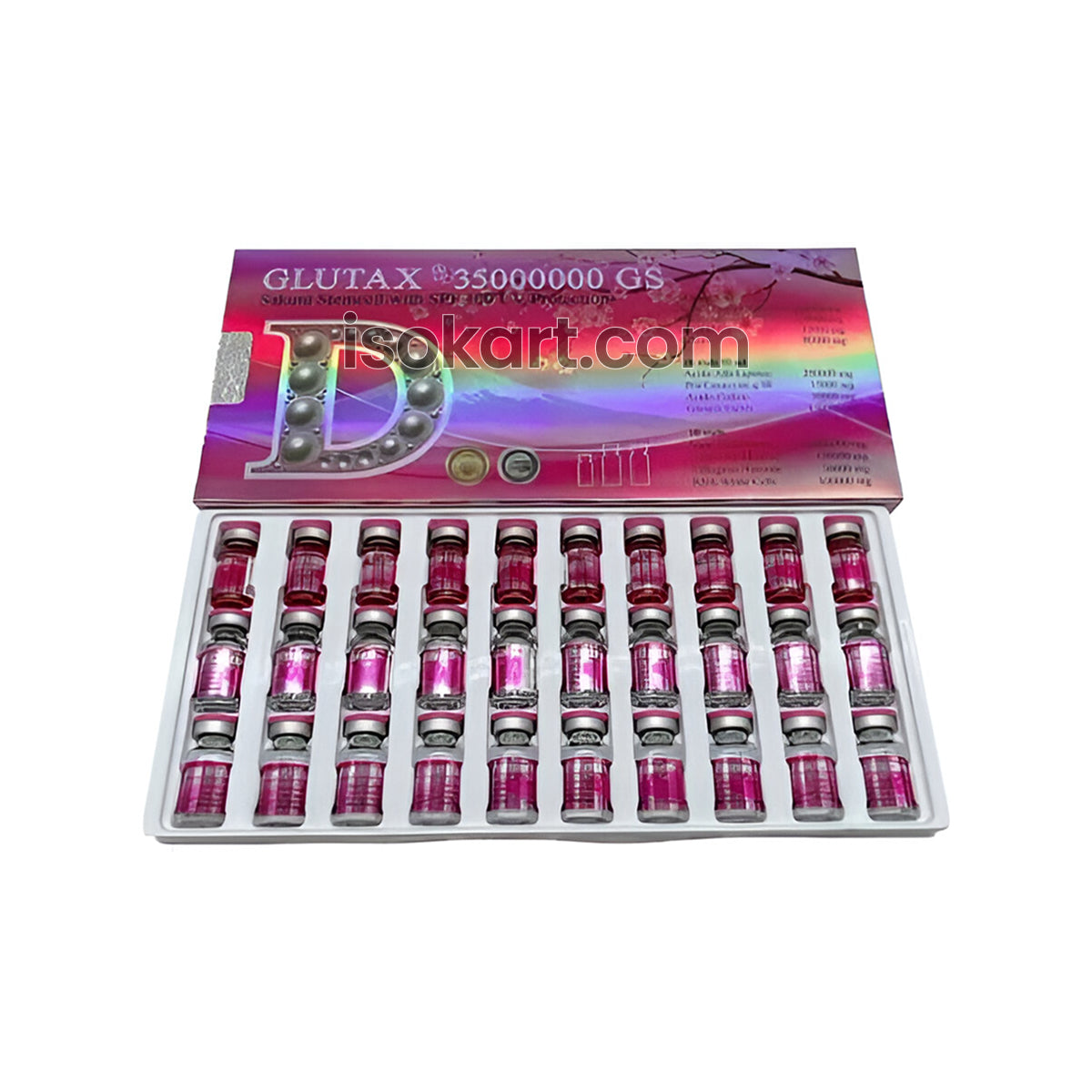 Glutax 35000000Gs Sakura Stemcell With Spf 100 Uv Protection Skin Whitening Glutathoine Injection