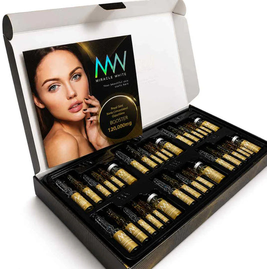 Miracle White Royal Gold 120000mg Glutathione Skin Whitening Skin Whitening Glutathione Injection - 6 Session - Switzerland