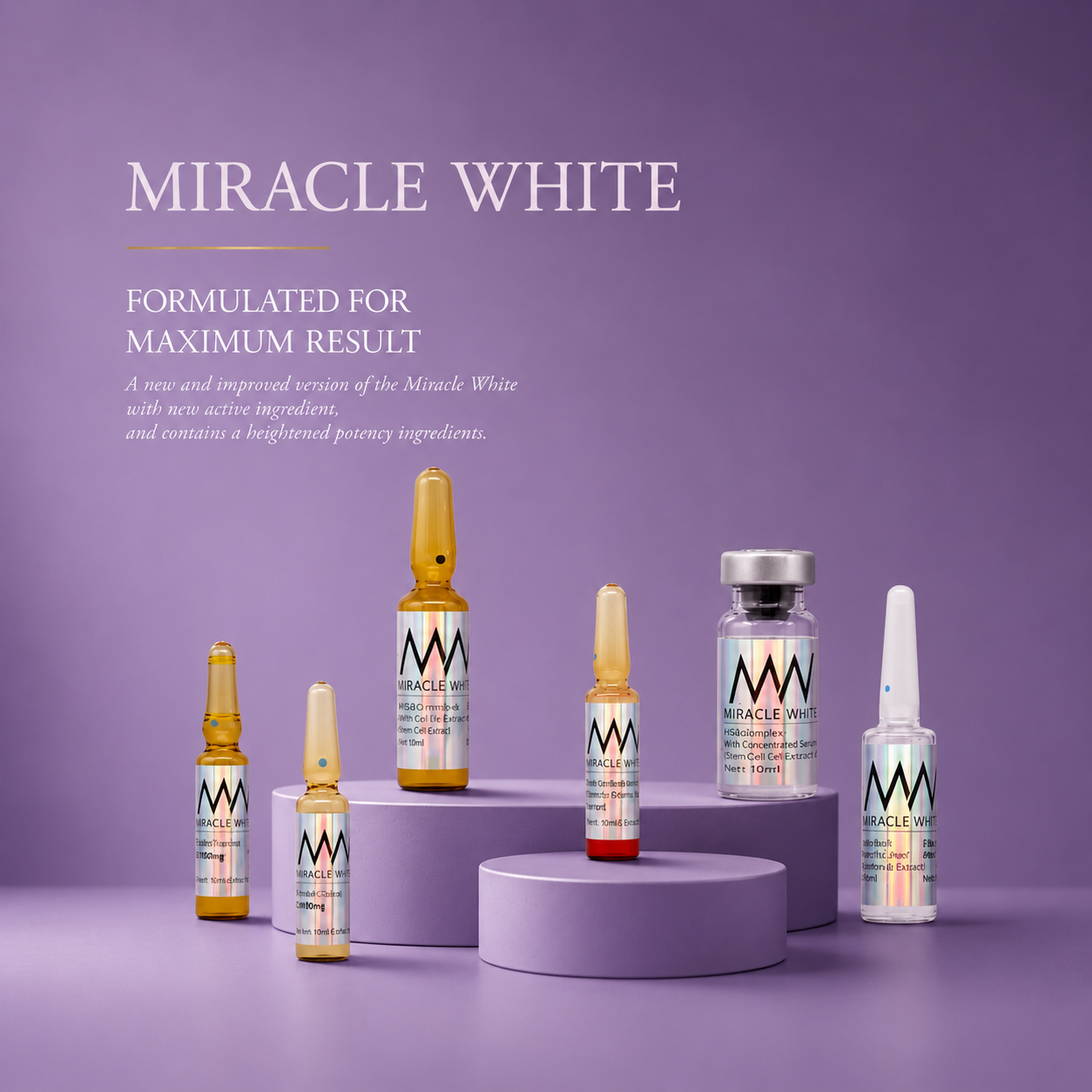 Miracle White 60000mg Glutathione Injection With SLC24A5