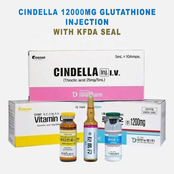 Cindella 1200mg Glutathione Injection With KFDA Seal 10 SESSIIONS FULL KIT