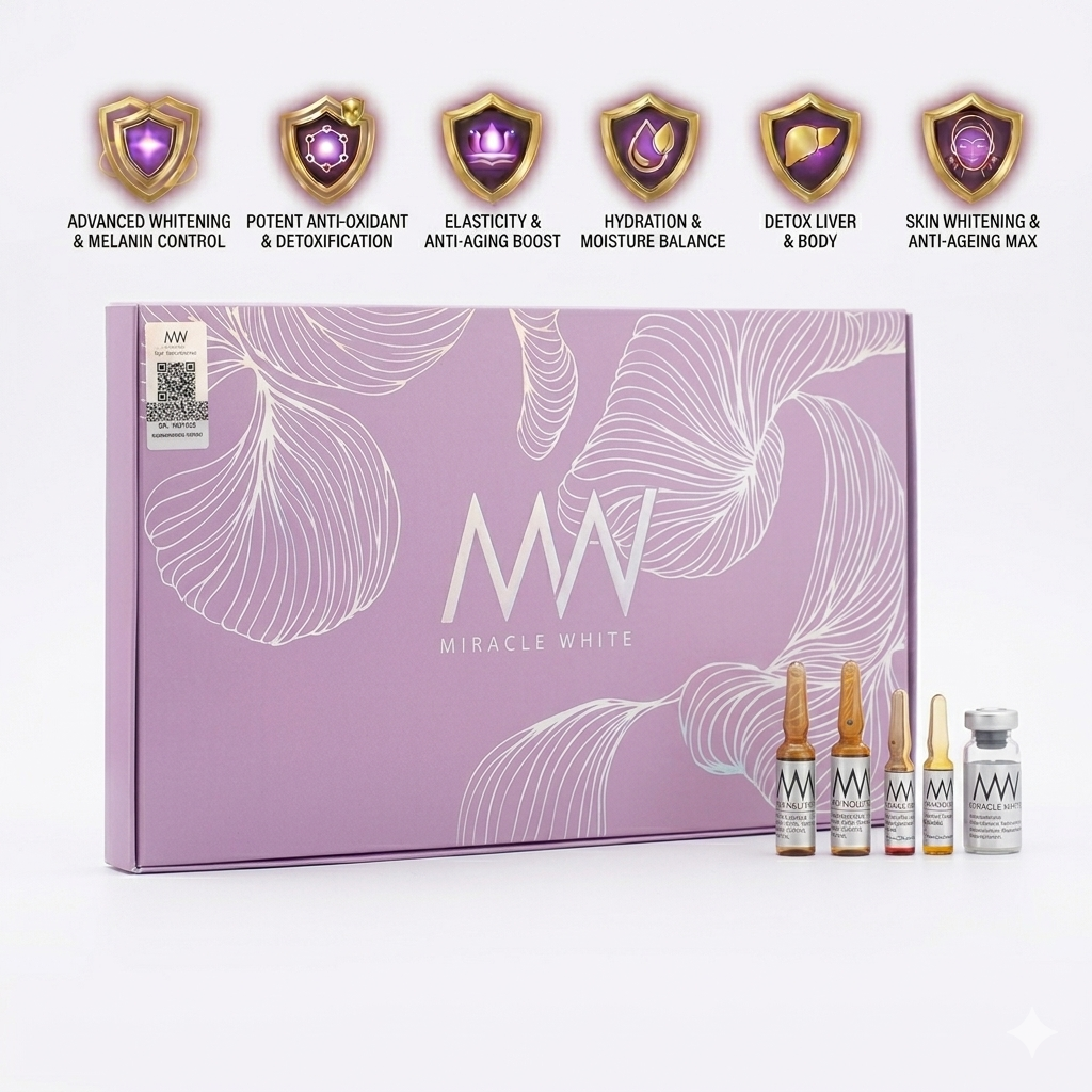 Miracle White 60000mg Glutathione Injection With SLC24A5