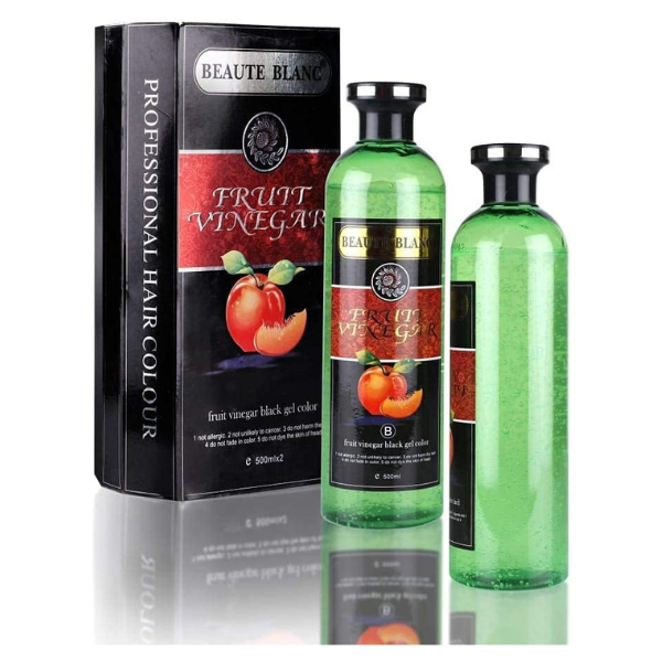 BEAUTE BLANC New Fruit Vinegar Black Gel Colour , BLACK 500mlx2