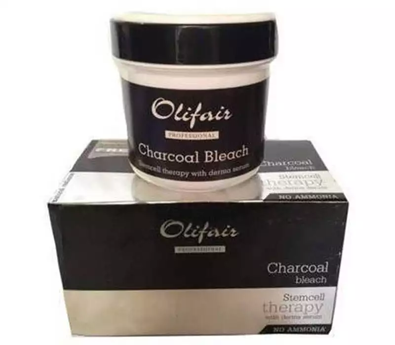 Olifair Professional Charcoal Bleach Stem Cell Therapy With Derma Cream (no Ammonia, Natural Radiance )