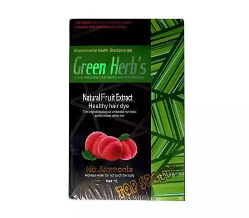 Green Herbs Natural Fruit Extract Healthy Hair Dye Hair Color  (Black)