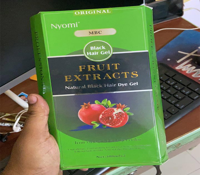 Buy NYOMI Black Hair Colour Gel Fruit Extracts 500mlx2 () Online |  Isokart