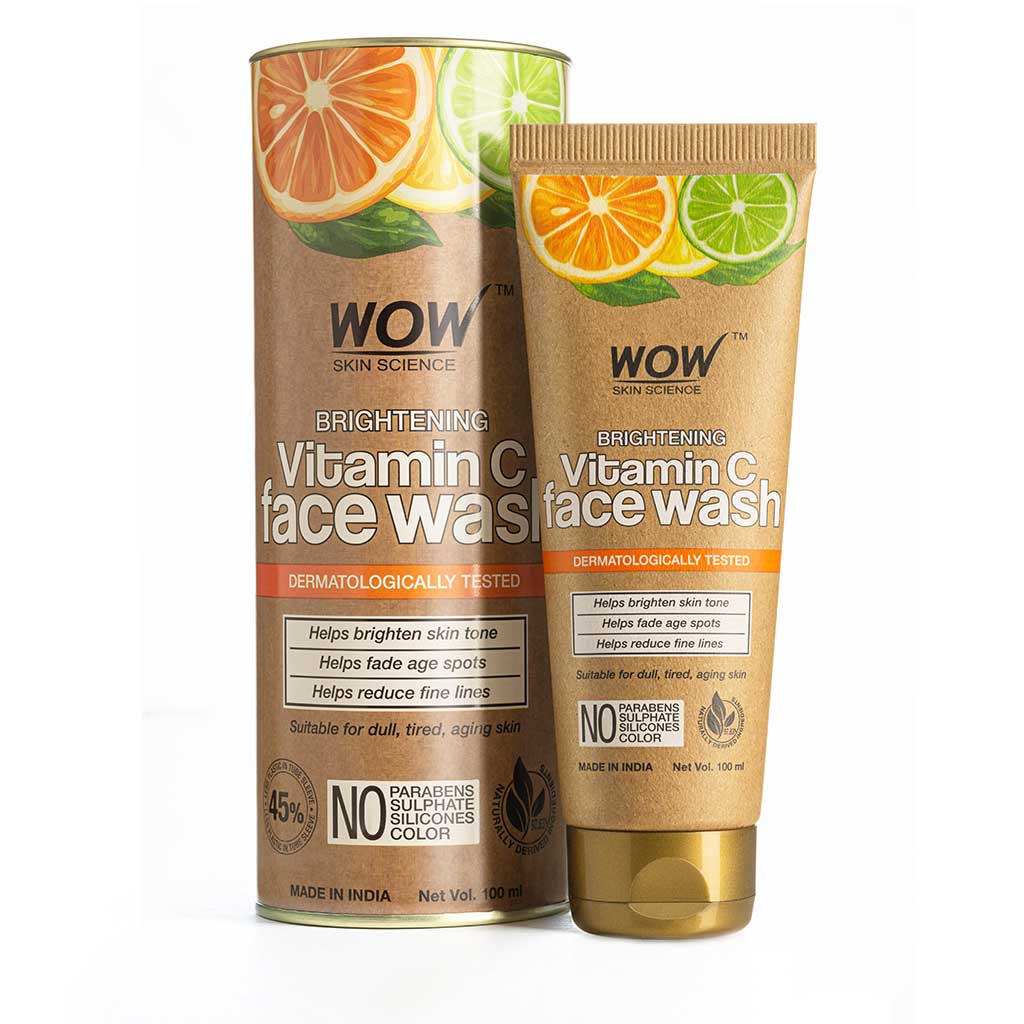 Vitamin C Face Wash In Paper Tube (Eco Friendly Packaging) - No Parabens, Sulphate, Silicones & Color